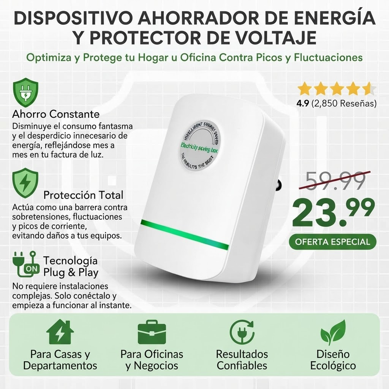 Dispositivo Ahorrador De Energía Y Protector De Voltaje